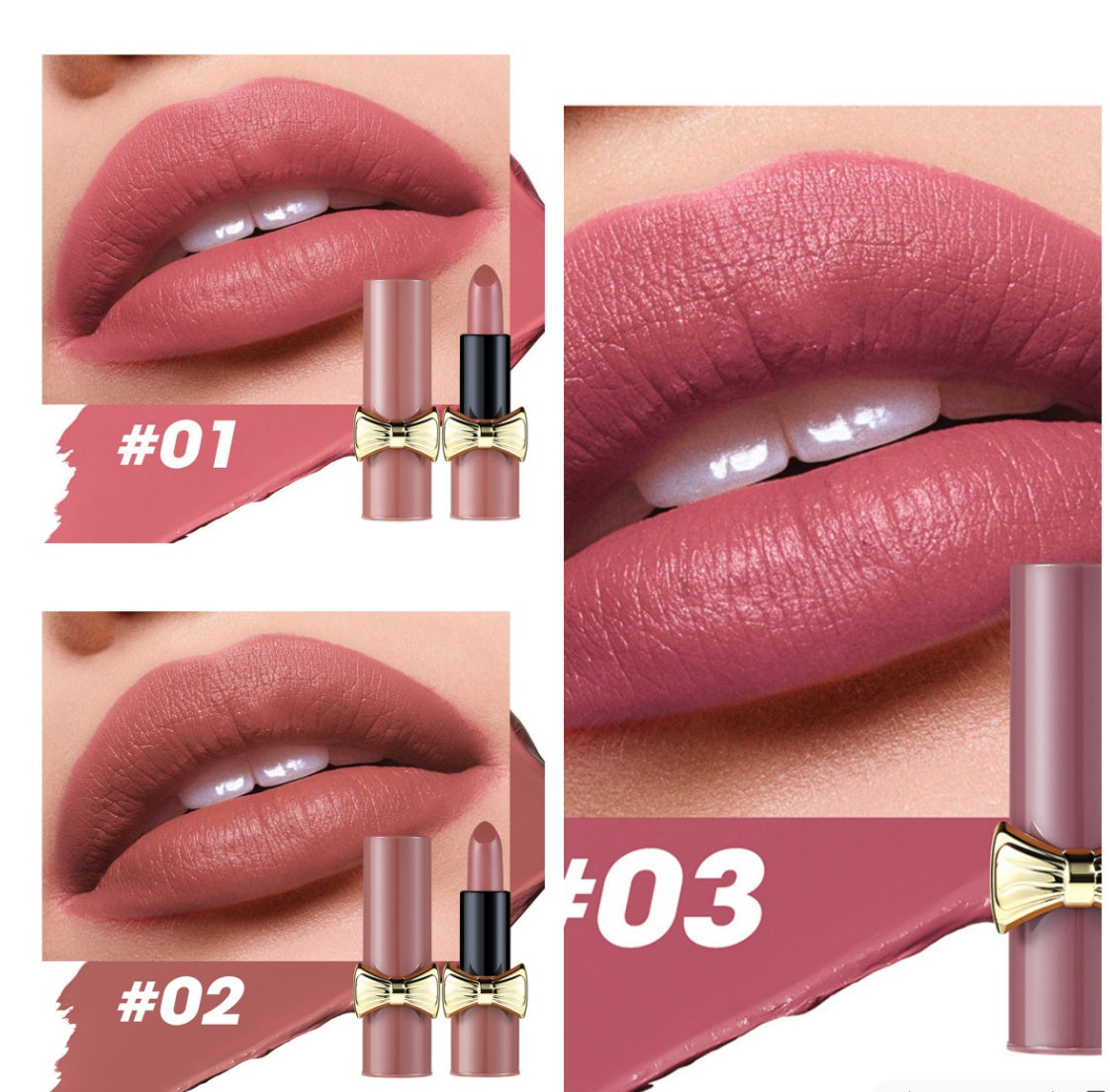 Bow Lipstick Matte Velvet Lasting