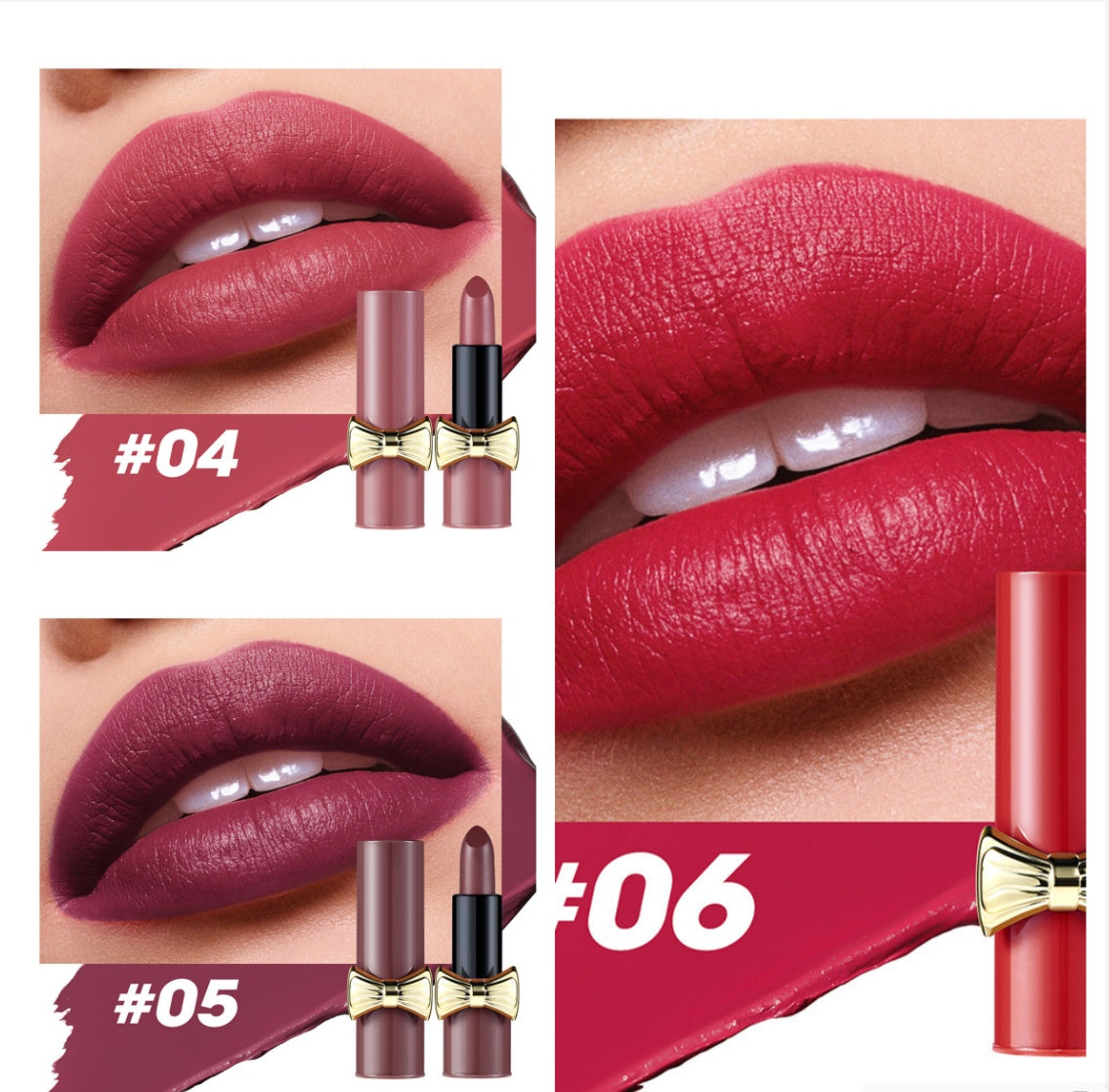 Bow Lipstick Matte Velvet Lasting