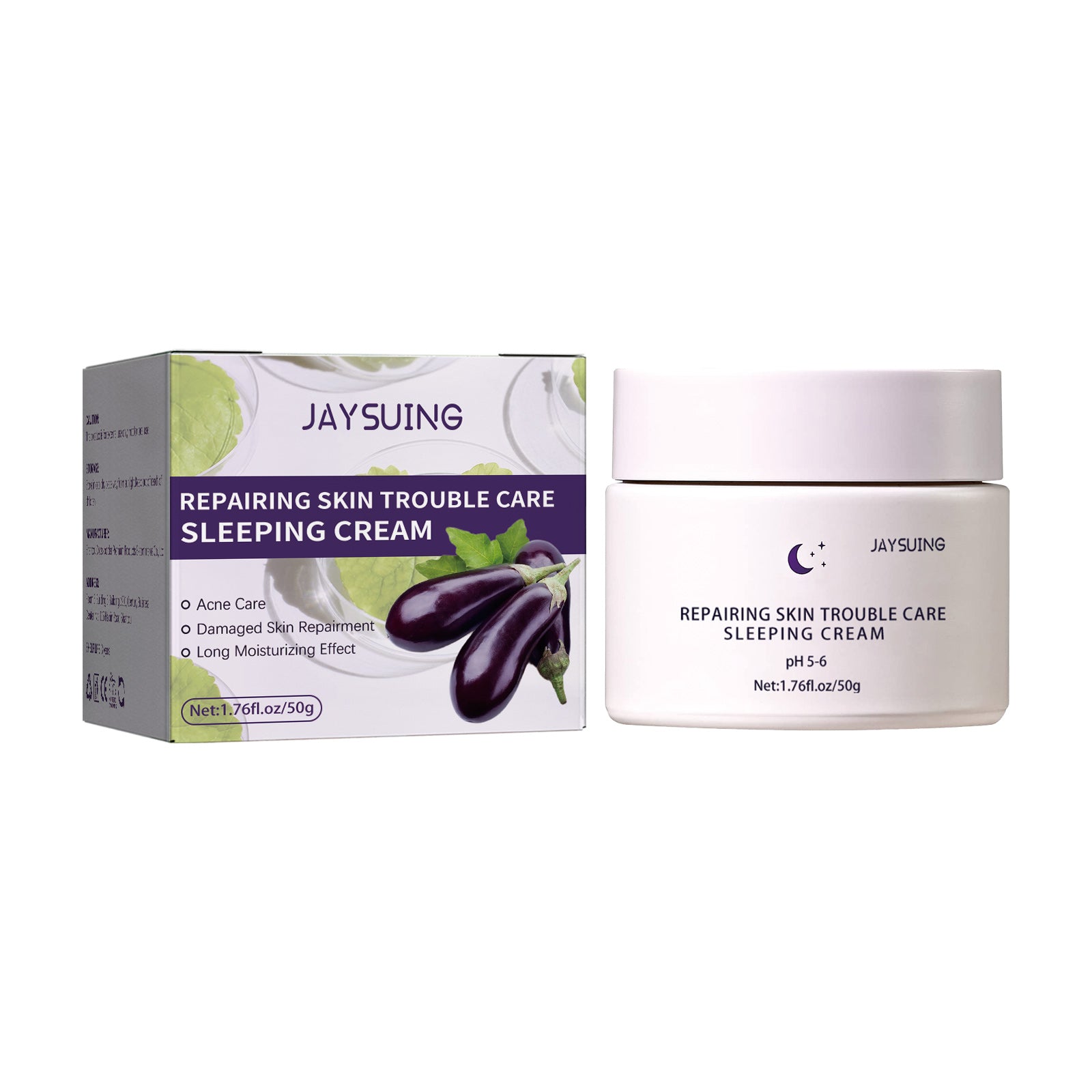 Jaysuing Night Care Sleep Cream, Hydrating Night Repair Skin Barrier Brightening Whitening Cream