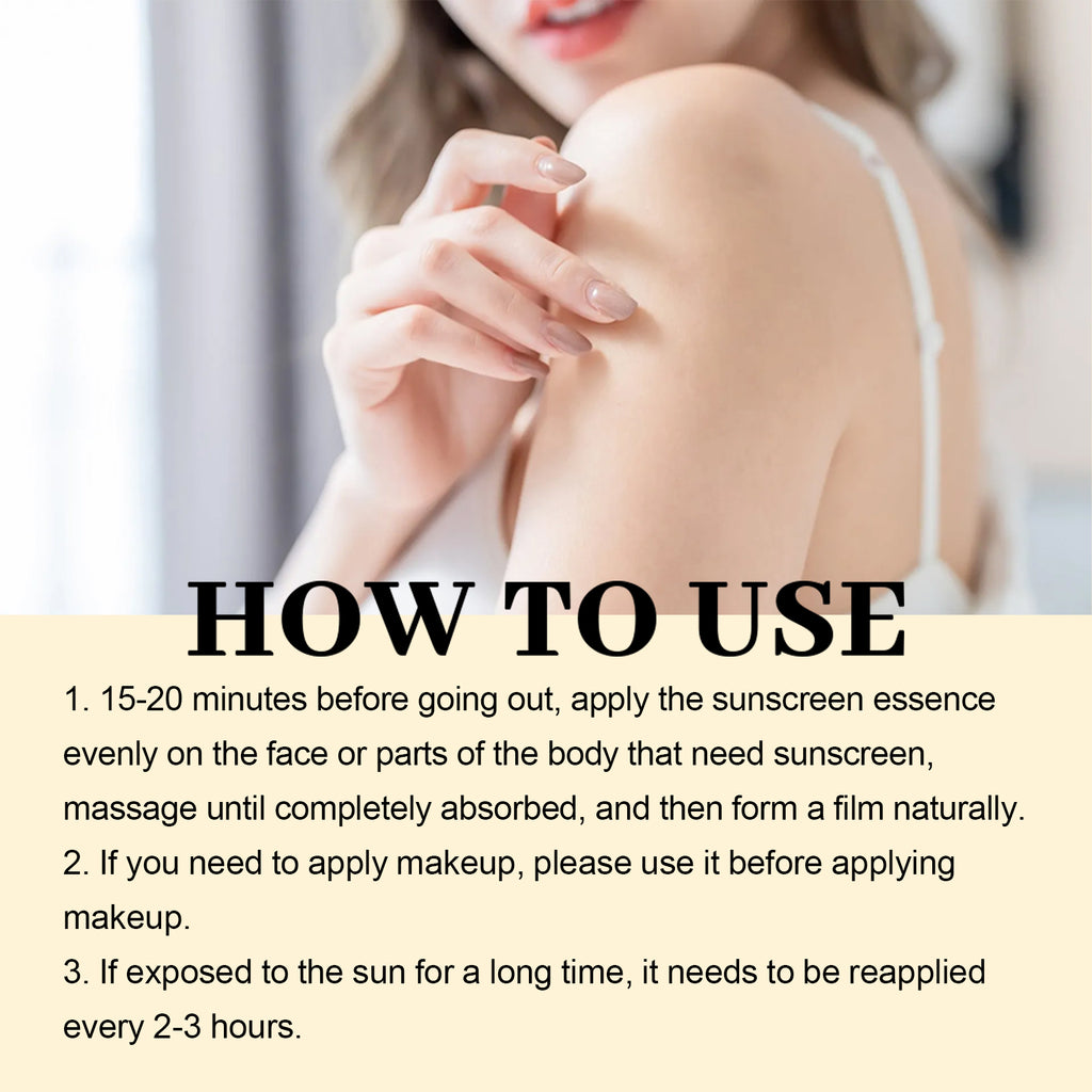 EELHOE Sunscreen Serum, Outdoor Protection Brightening Skin Hydrating Non-Greasy Moisturizing Skin Protection Serum
