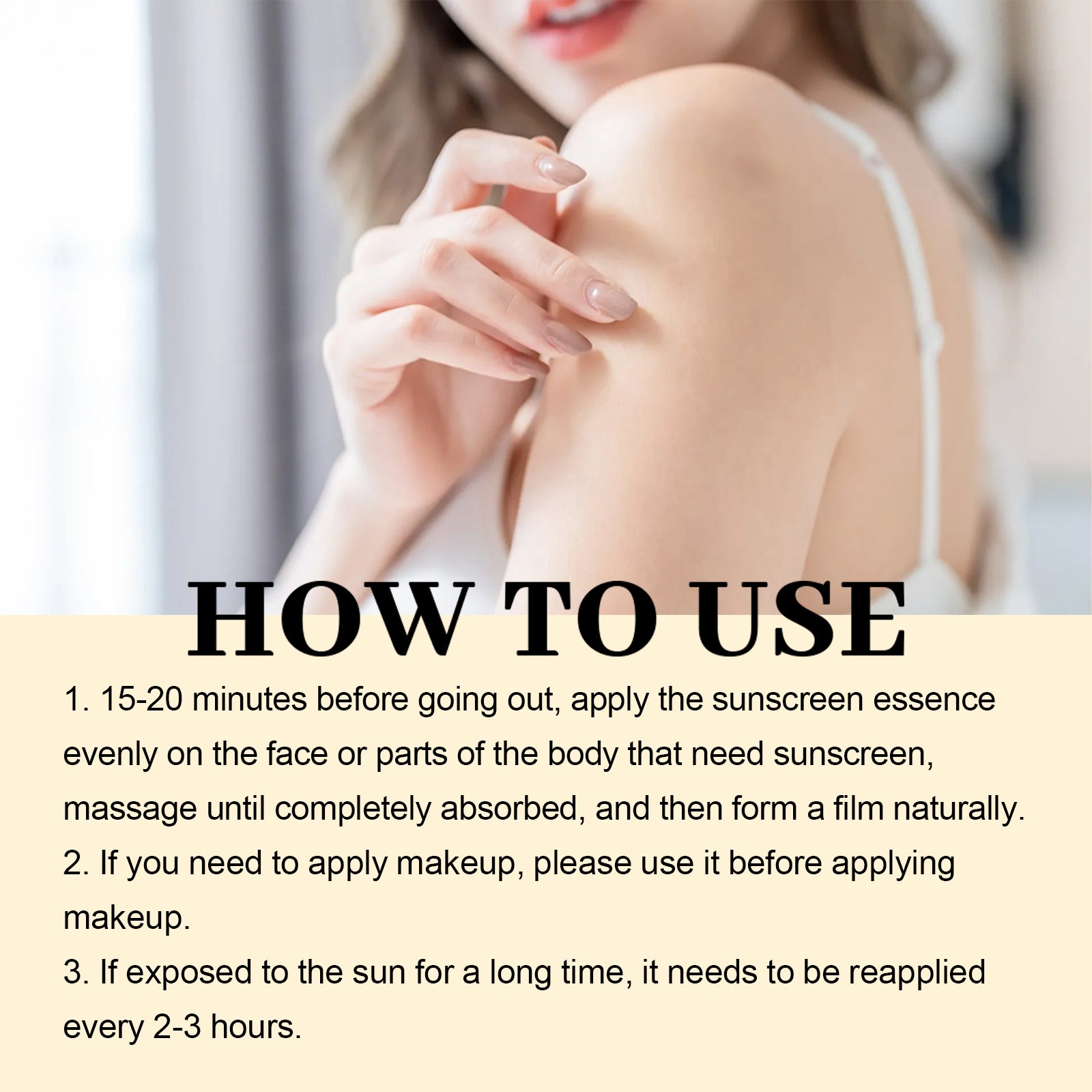 EELHOE Sunscreen Serum, Outdoor Protection Brightening Skin Hydrating Non-Greasy Moisturizing Skin Protection Serum